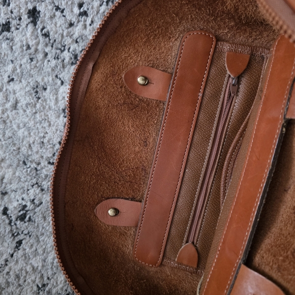 Vintage 90s Dooney & Bourke Norfolk Case Satchel Bag Brown Leather Western Chic - Picture 5 of 8